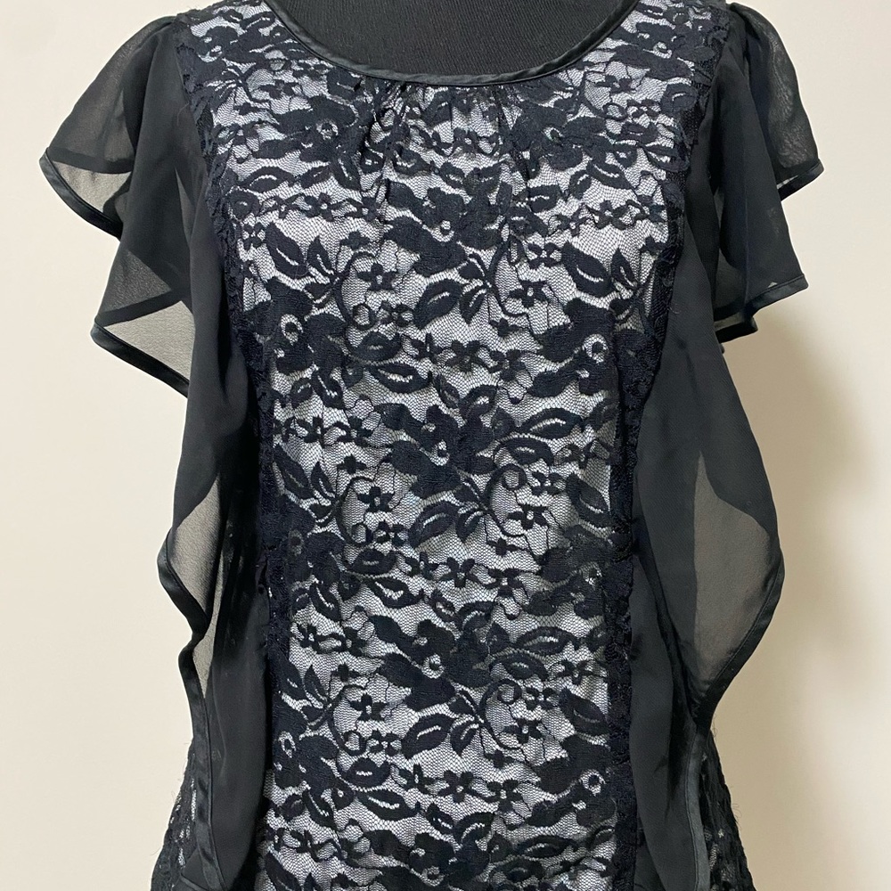 Black Lace Shirt on A.BYER Size Large.